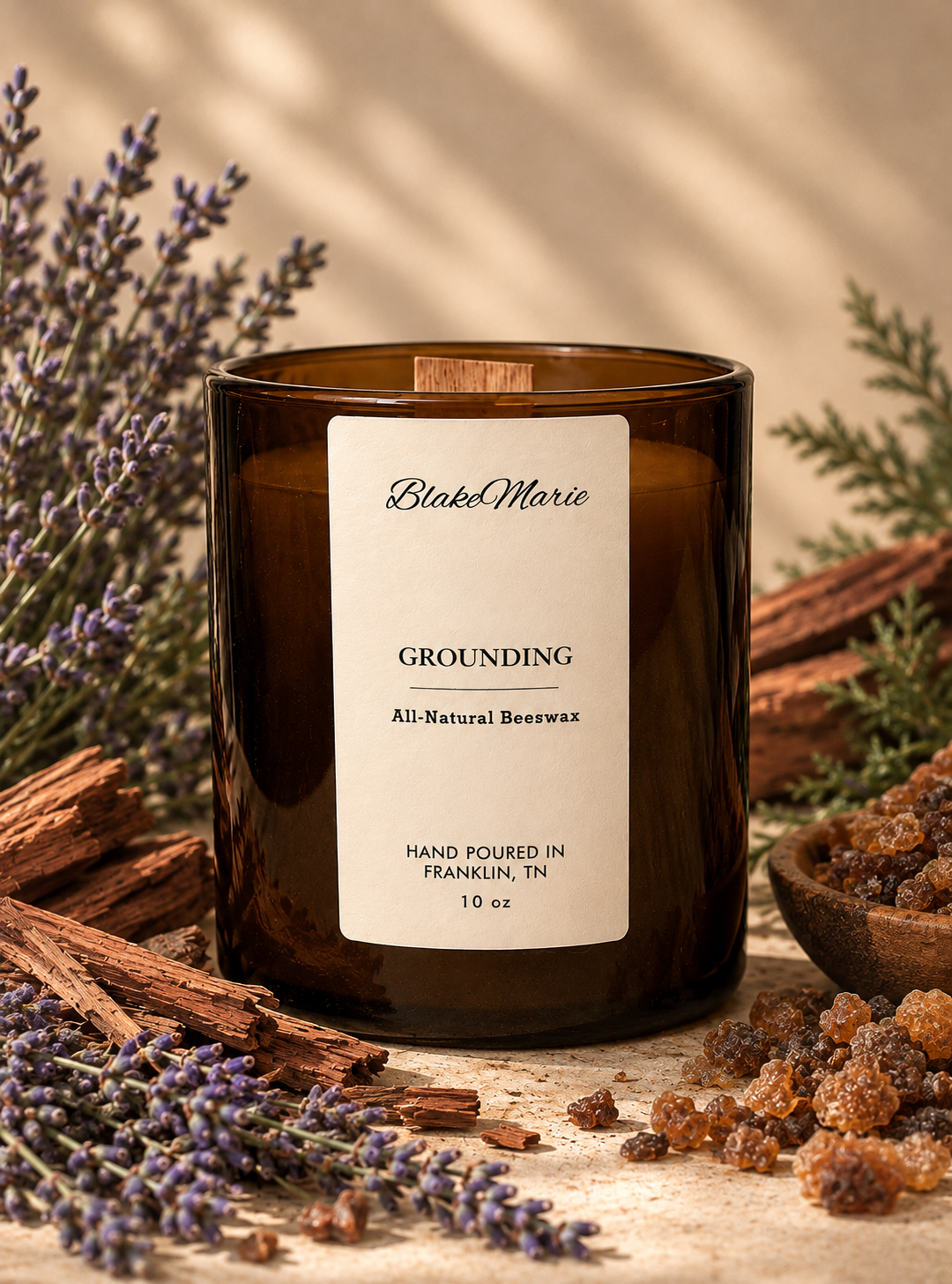 Grounding - Pure Beeswax Candle
