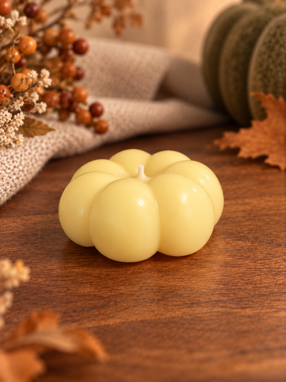 Beeswax Pumpkin Candle